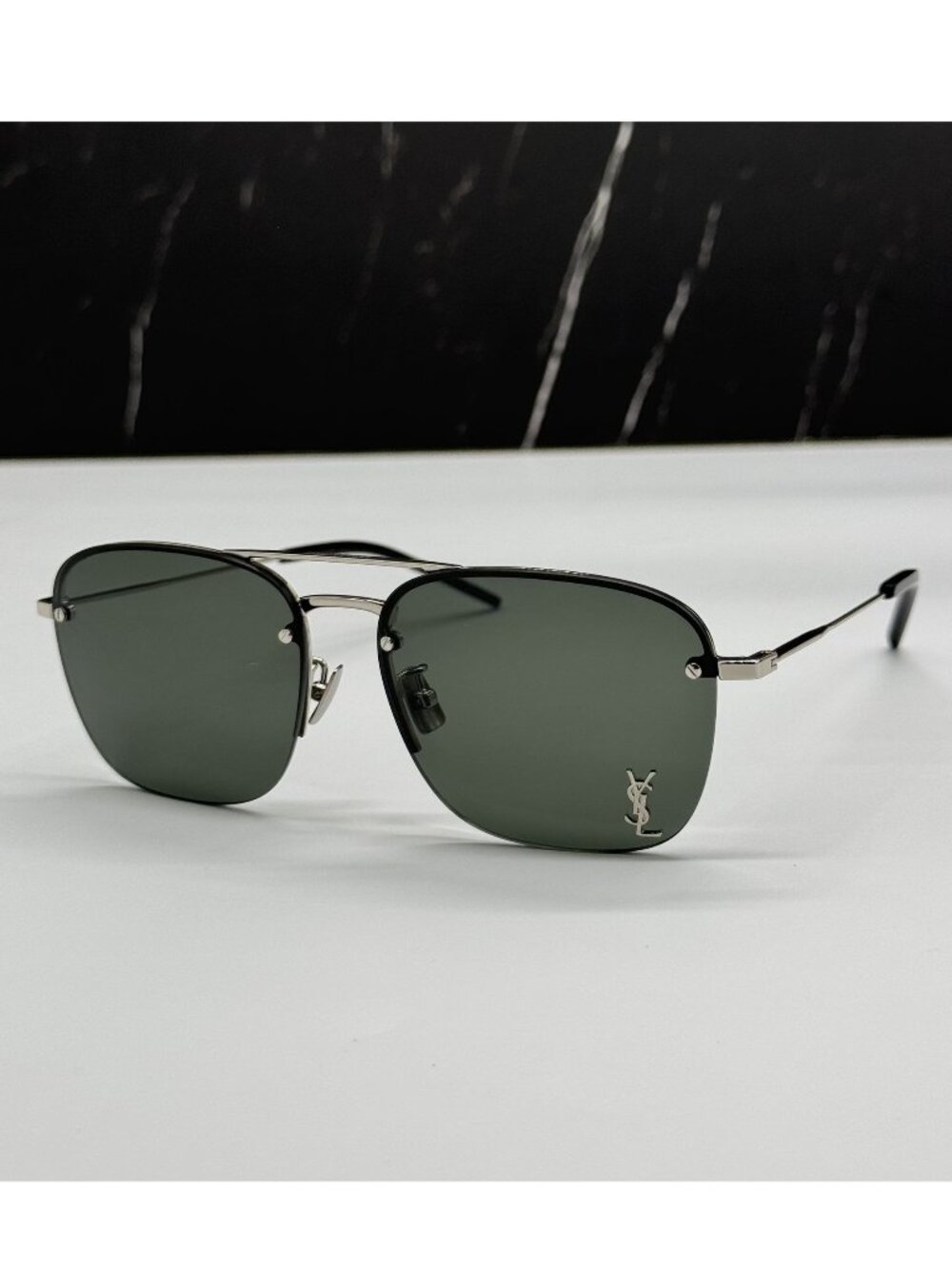 Saint Laurent SL309M 006 Unisex Pilot Frame Sunglasses